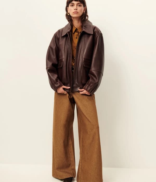 Boxy Leather Overshirt